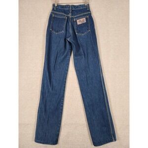Vintage Zena High Waisted Mom Straight Leg Jeans Dark Wash Blue Size 7 24x33
